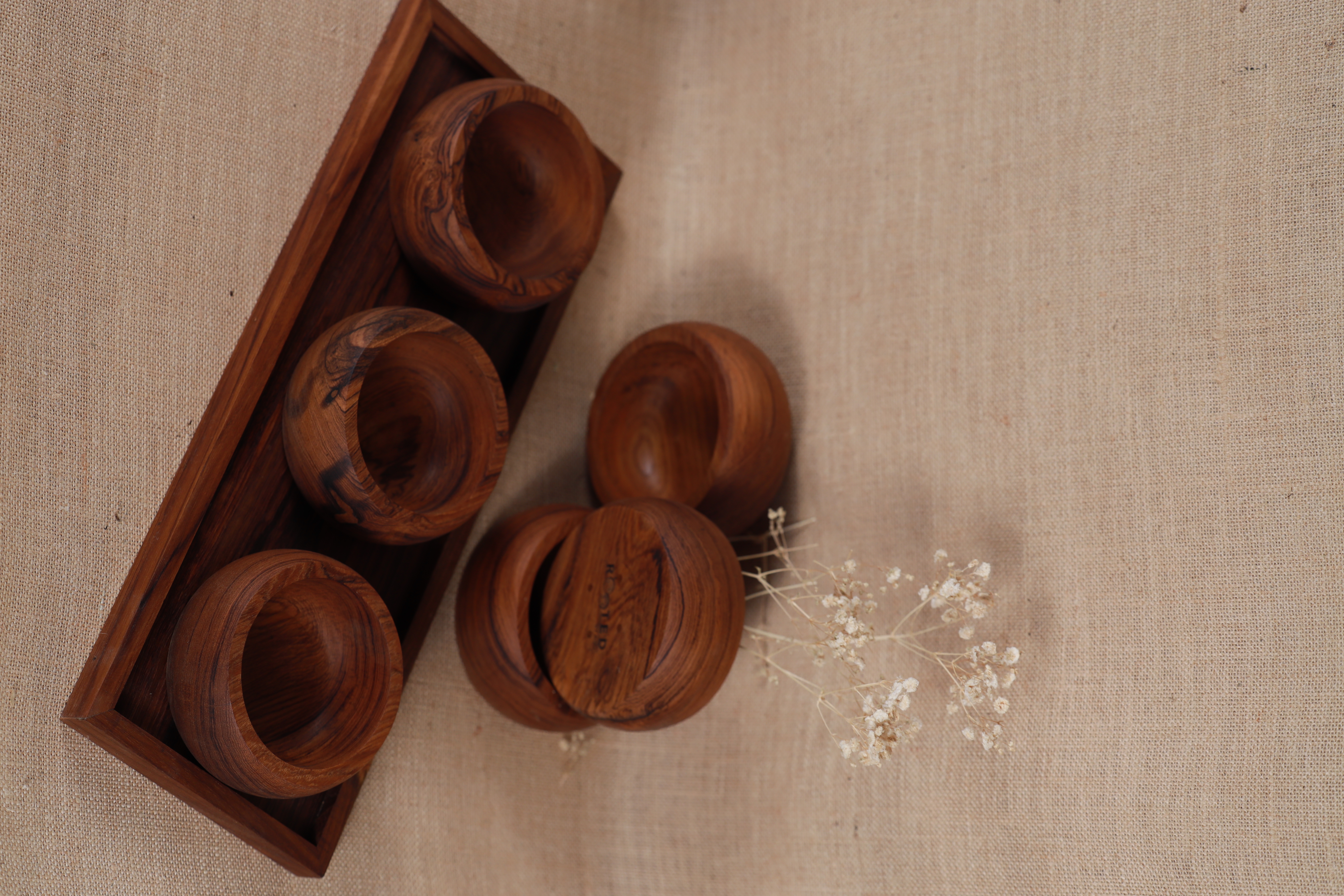 Tray & Three Bowl Set